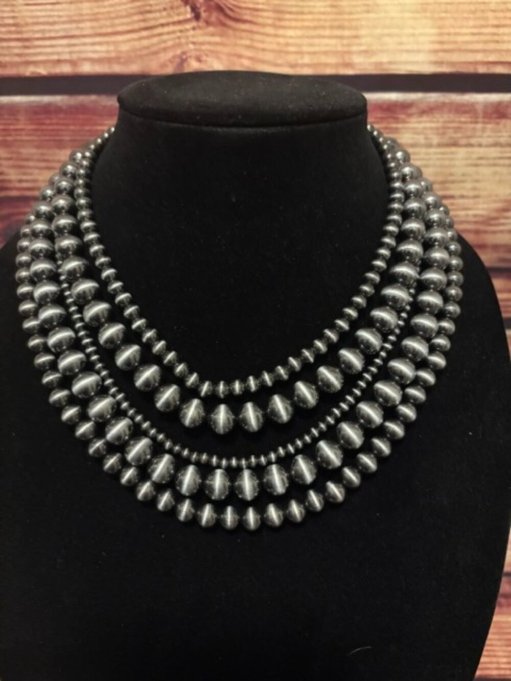 ICON Western Silver Pearl Multi-Strand Statement Necklace NWT